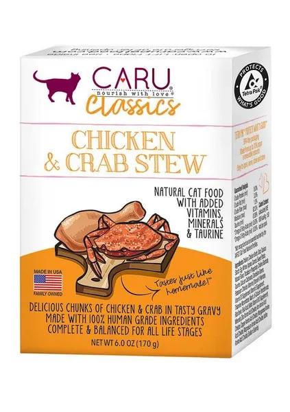 12/5.5oz. Caru Cat Chicken & Crab Stew - Treat